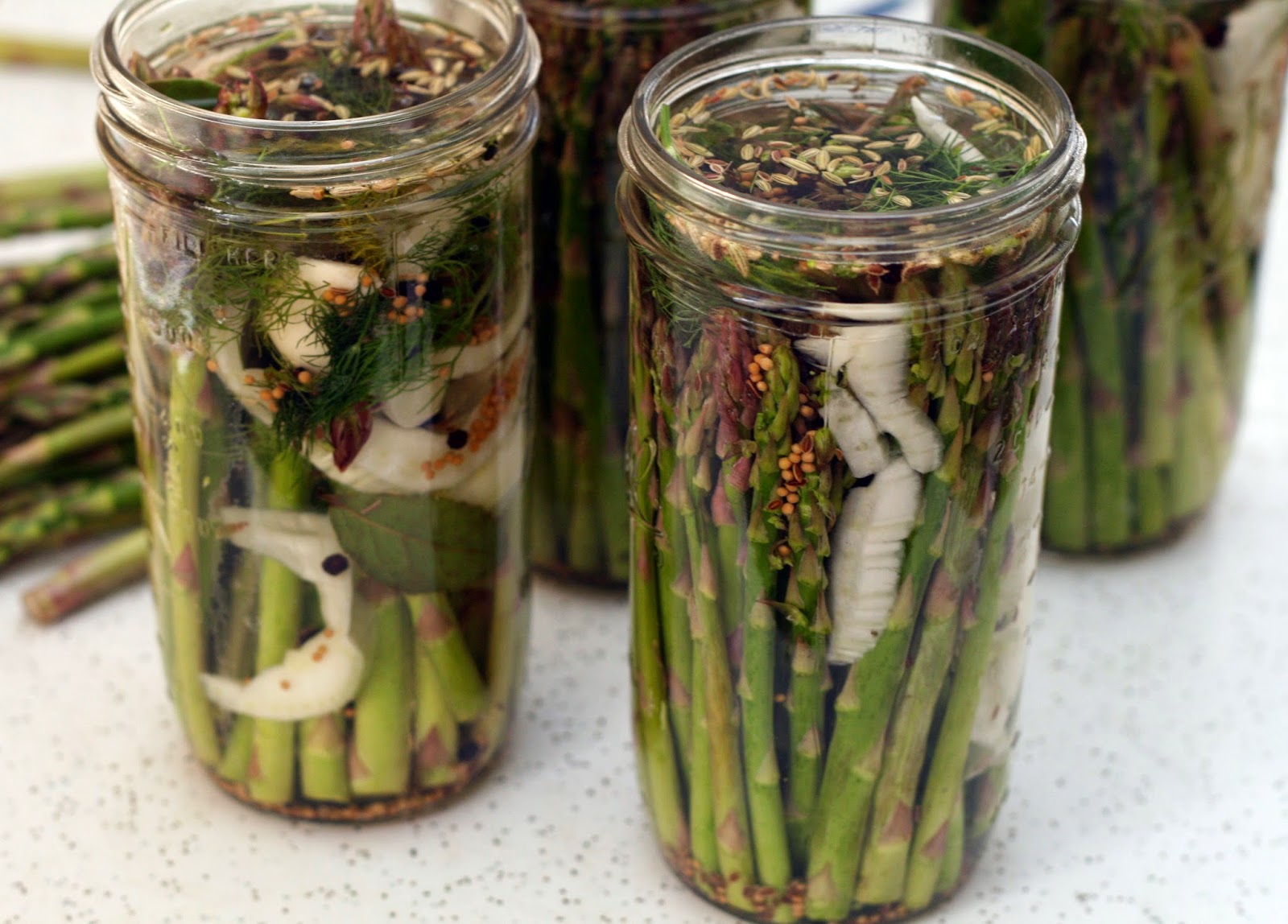 Pickled Asparagus with Fennel Coconut & Lime