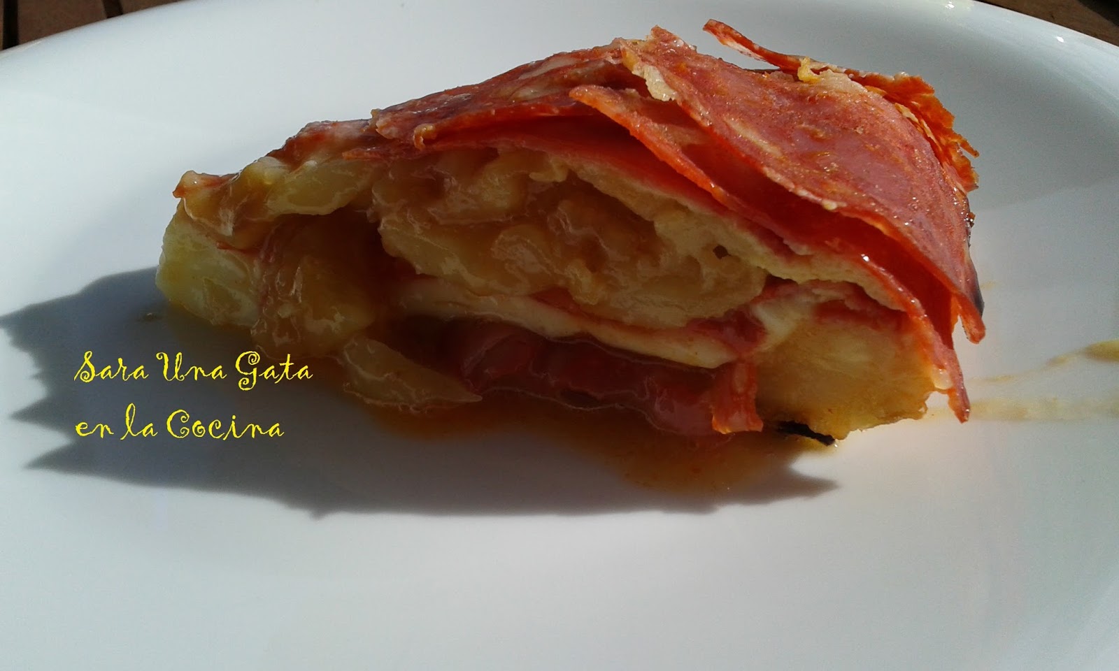 Una gata en la cocina Tortilla española de chorizo, al horno