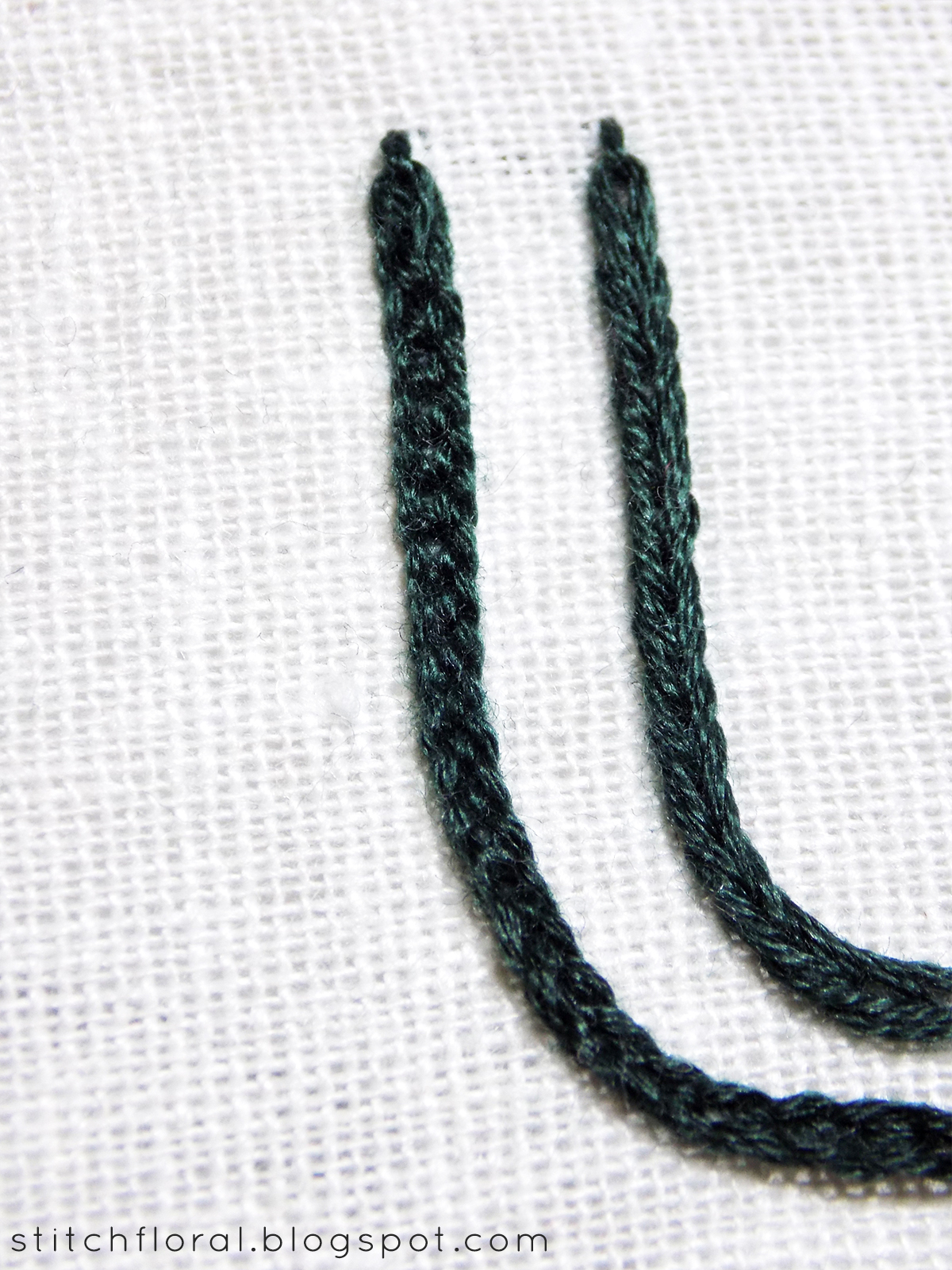 Heavy chain stitch & braided chain stitch tutorial Stitch Floral