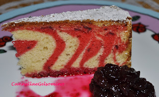 torta zebrata alle ciliegie senza burro e senza glutine