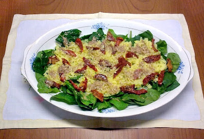 Ensalada de Espinacas y Arroz.