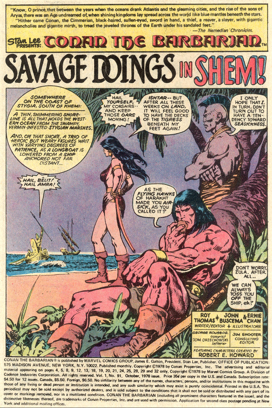 Read online Conan the Barbarian (1970) comic -  Issue #91 - 2