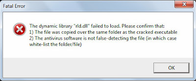 rld.dll error, fatal error