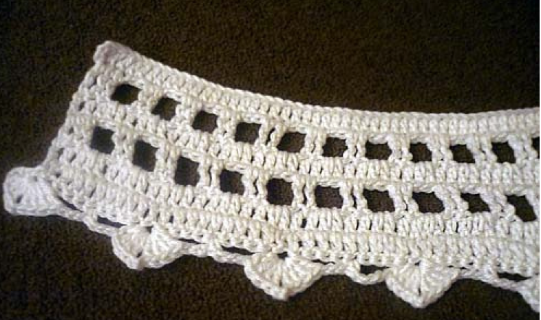 Sweet Nothings Crochet free crochet pattern blog, photo of the top of skirt,