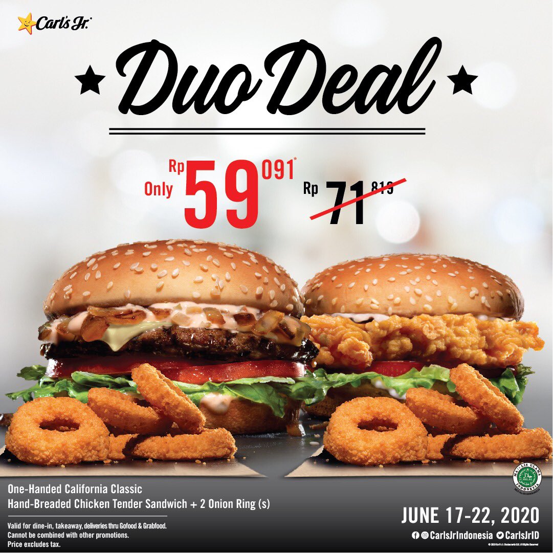 Promo CARLS JR Terbaru DUO DEAL