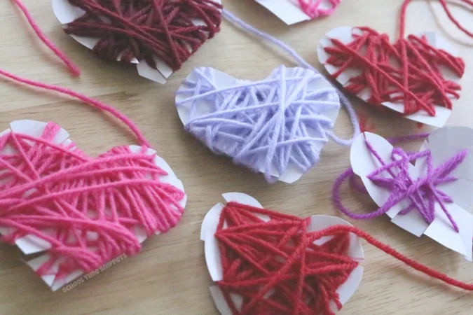 yarn hearts