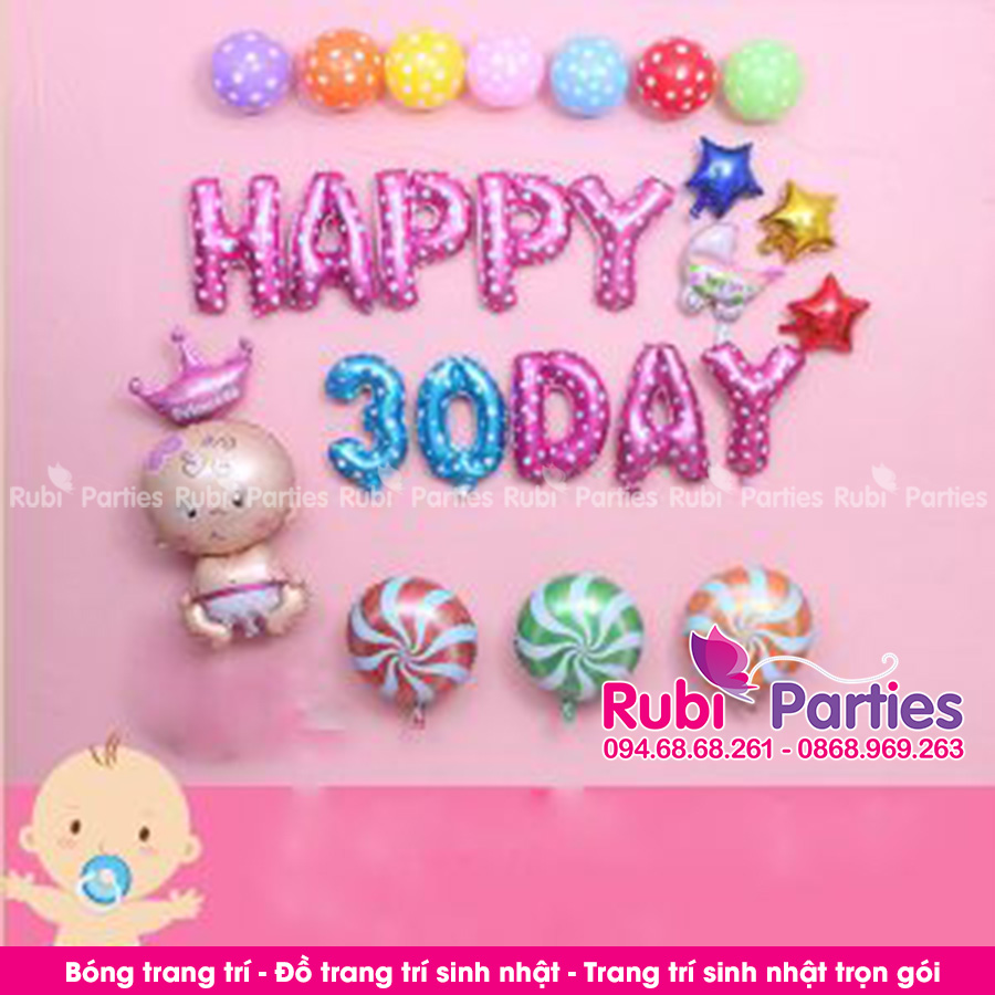 Bóng trang trí đầy tháng cho bé tại Văn Điển Bong trang tri day thang cho be tai Van Dien