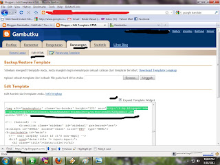 cara ubah gambar header blog template