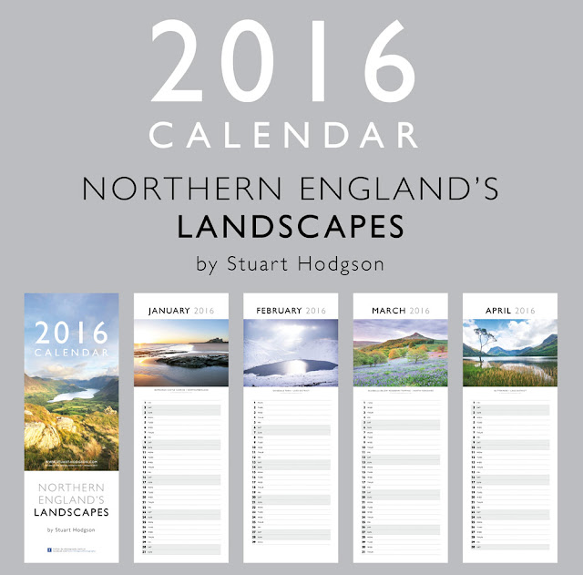 My 2016 Calendar - featuring photos of my best landscapes from Northern England, including the Lake District, Northumberland & Yorkshire. Christmas Present Gift walking hiking photography ideas