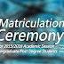 Education : 2015/2016 Enugu State University Matriculation Date