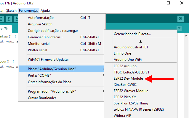 IDE Arduino ESP32 Dev Module IDE Arduino ESP32 Dev Module