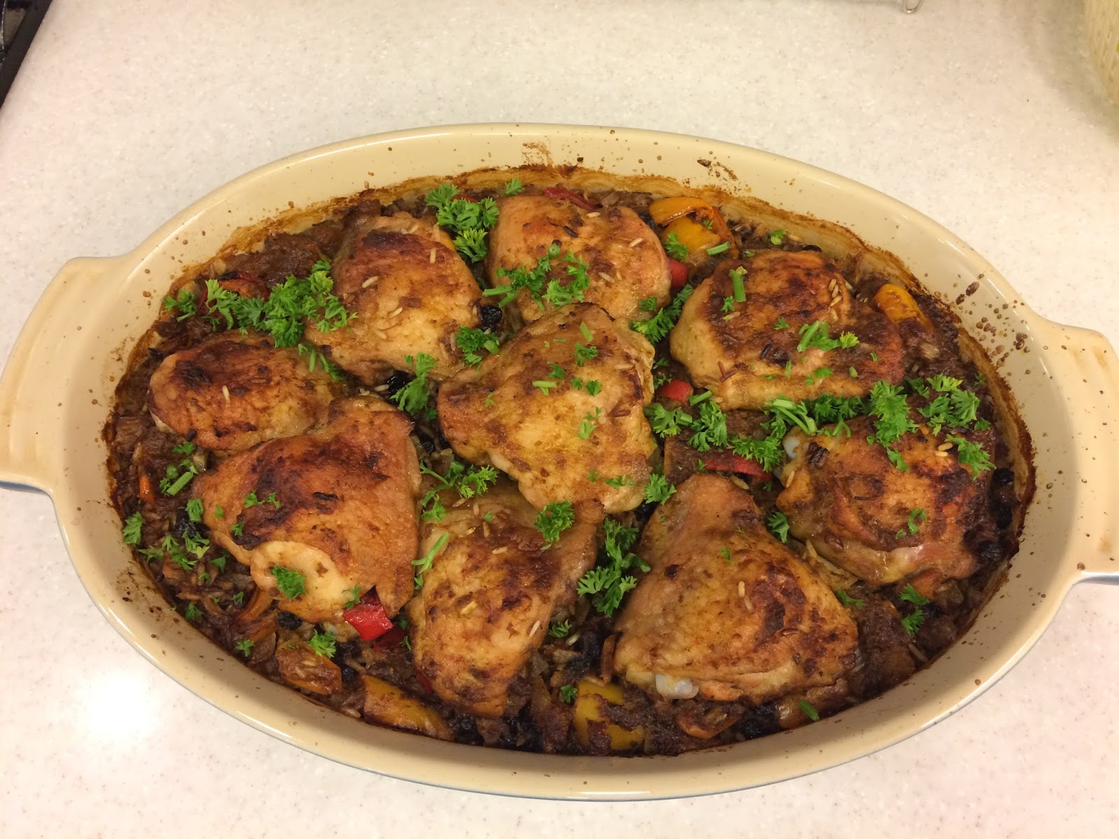 Fresh off the Boat in HK red pesto chicken and rice