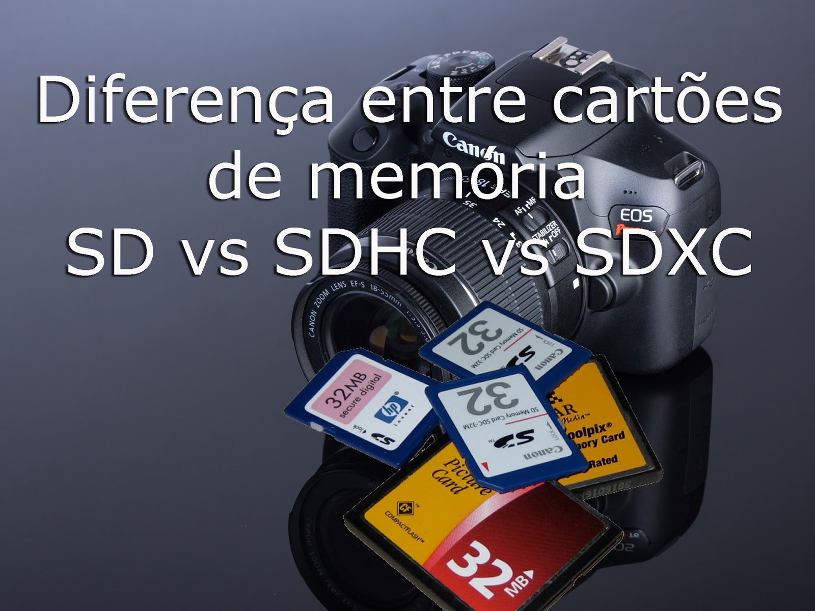 Dicas de Foto Online Diferença entre cartões de memória SD vs SDHC vs SDXC
