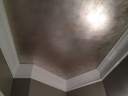 silver ceiling leaf paint treatments metallic walls painted