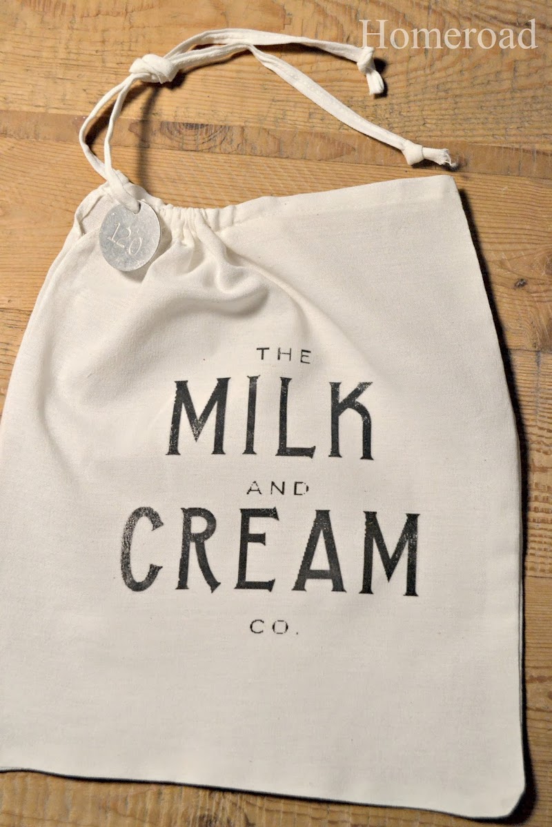 Milk and Cream Drawstring Bag