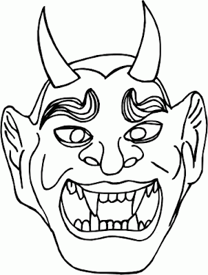 printable halloween masks coloring pages - photo #6