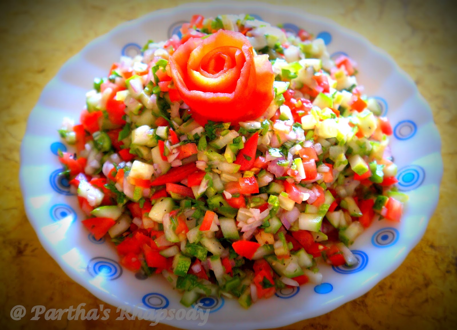Partha's Rhapsody Salat Aravi Simple Arab Salad