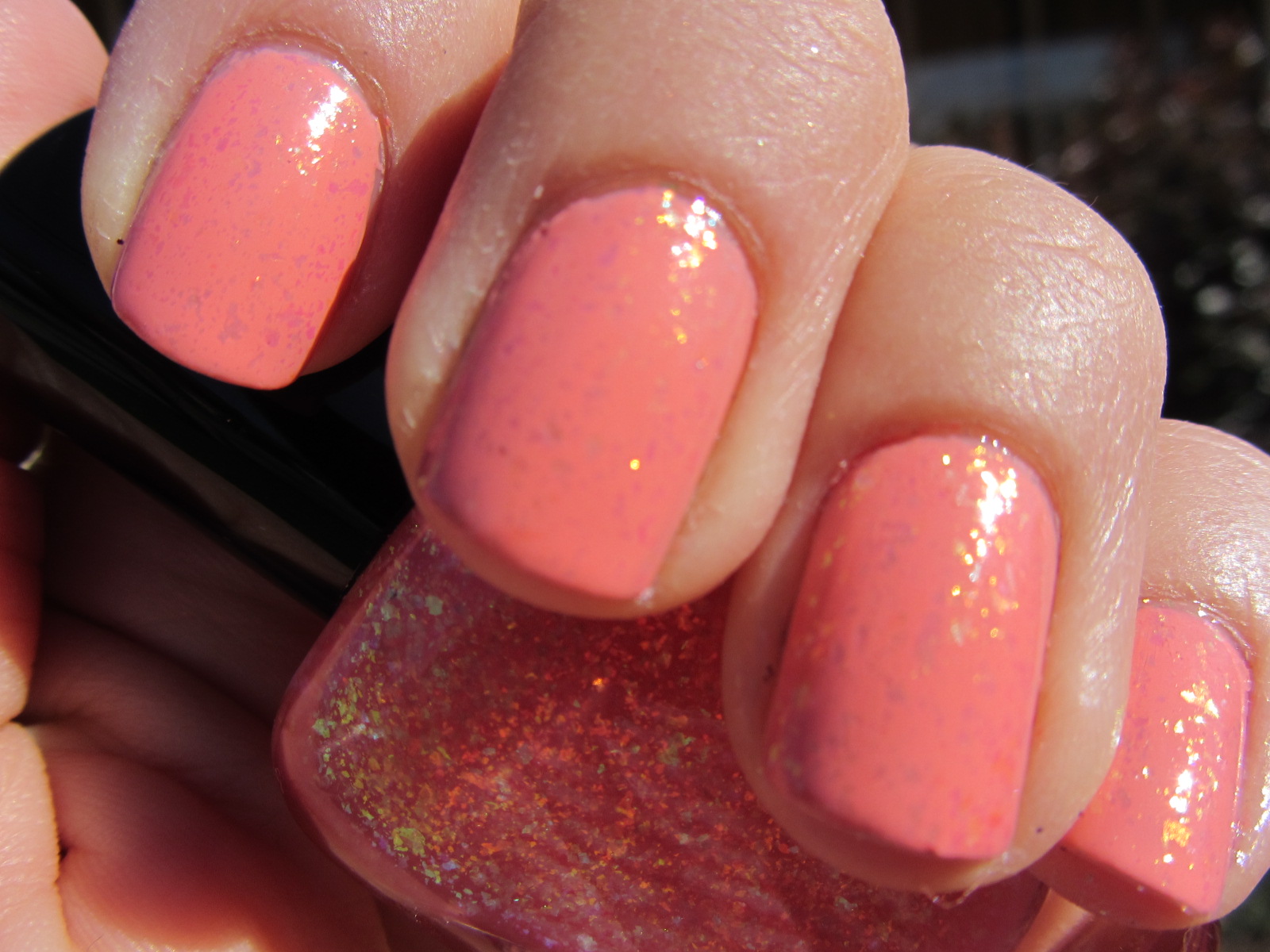 My Nail Polish Obsession Salmon nails Julep Alicia and Zoya Chloe