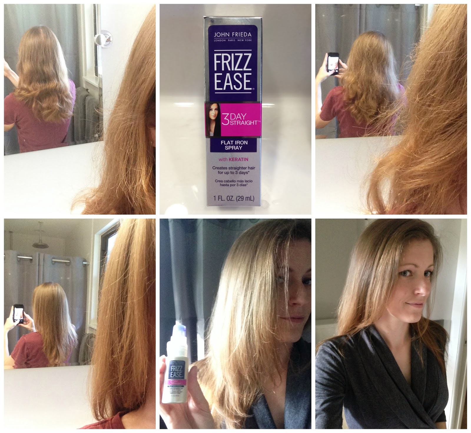 John Frieda US Frizz Ease 3 day straight product sequence