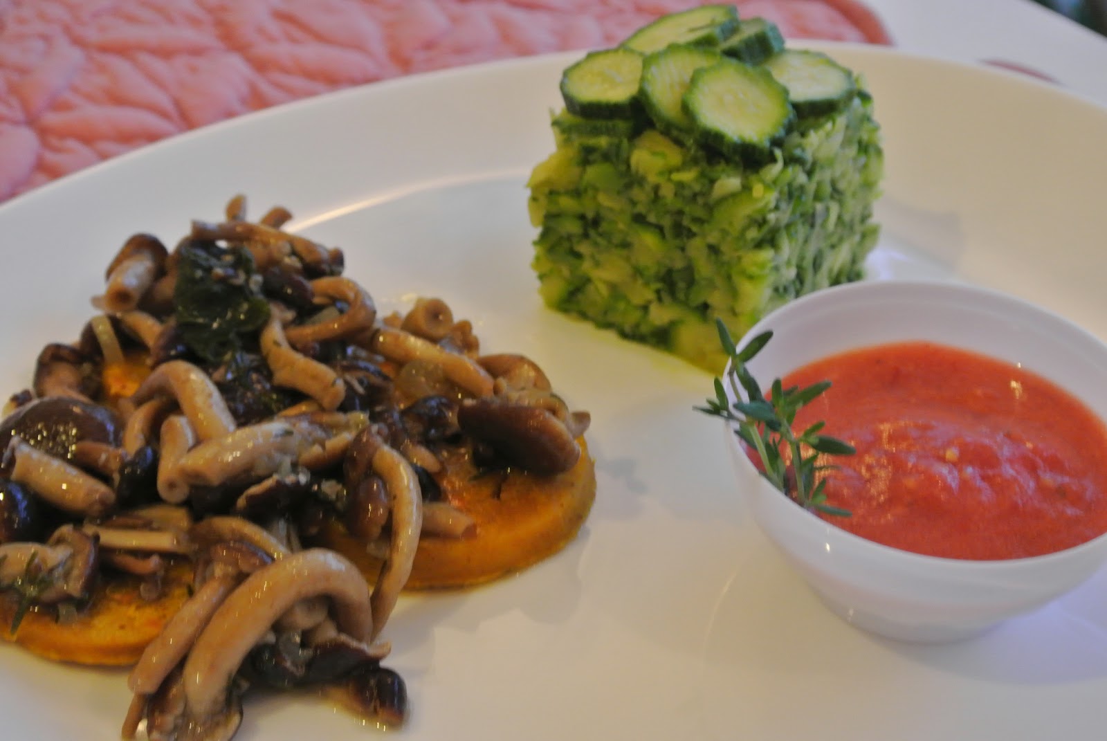 muscolo di grano ai funghi con zucchine 