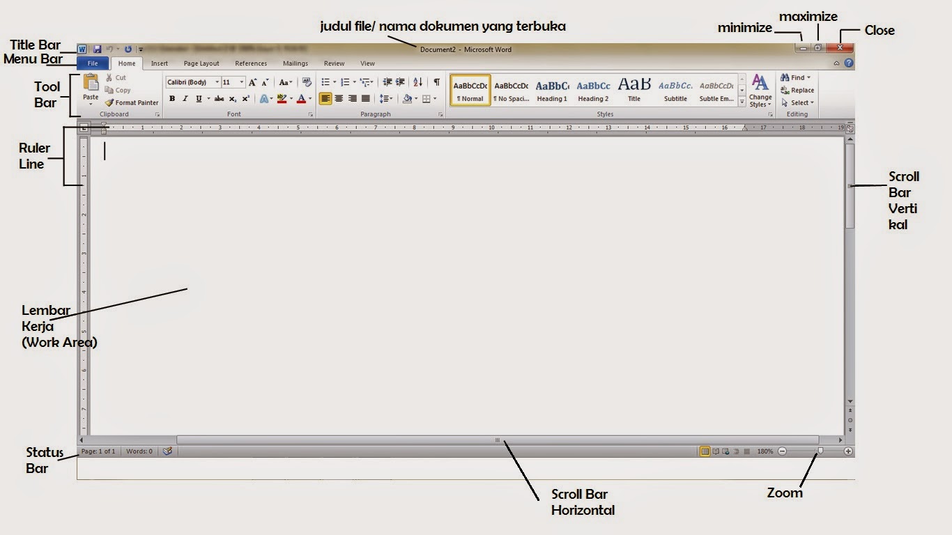 bagian jendela ms word dan fungsinya bagian jendela ms word dan fungsinya