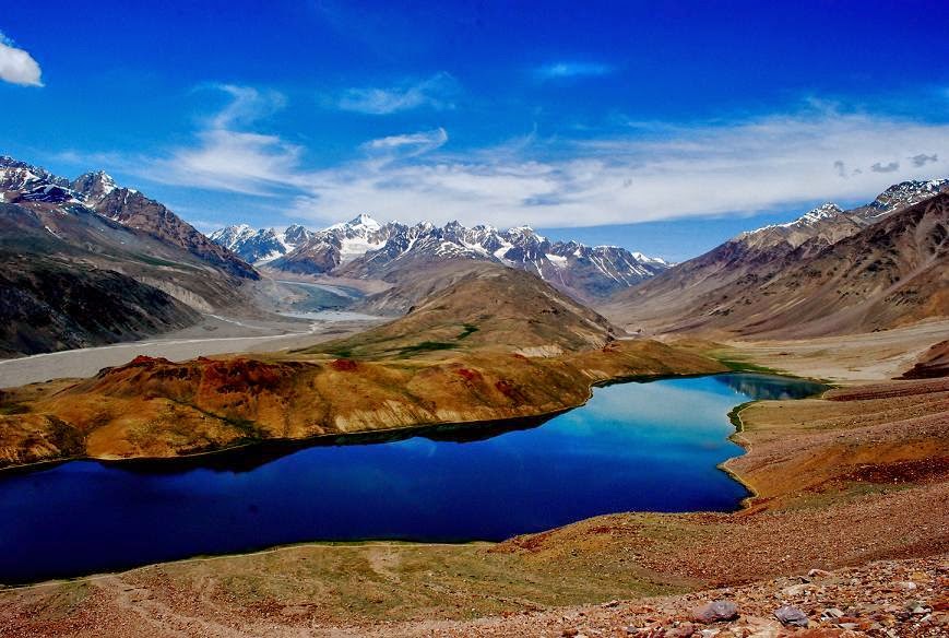 Chandra Taal – Lake of the Moon in the Himalayas, India Chandra Taal – Lake of the Moon in the Himalayas, India