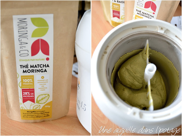 Glace au thé matcha moringa