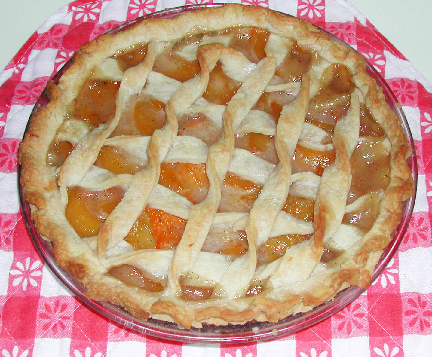 The Iowa Housewife: Golden Peach Pie with Canned Peaches