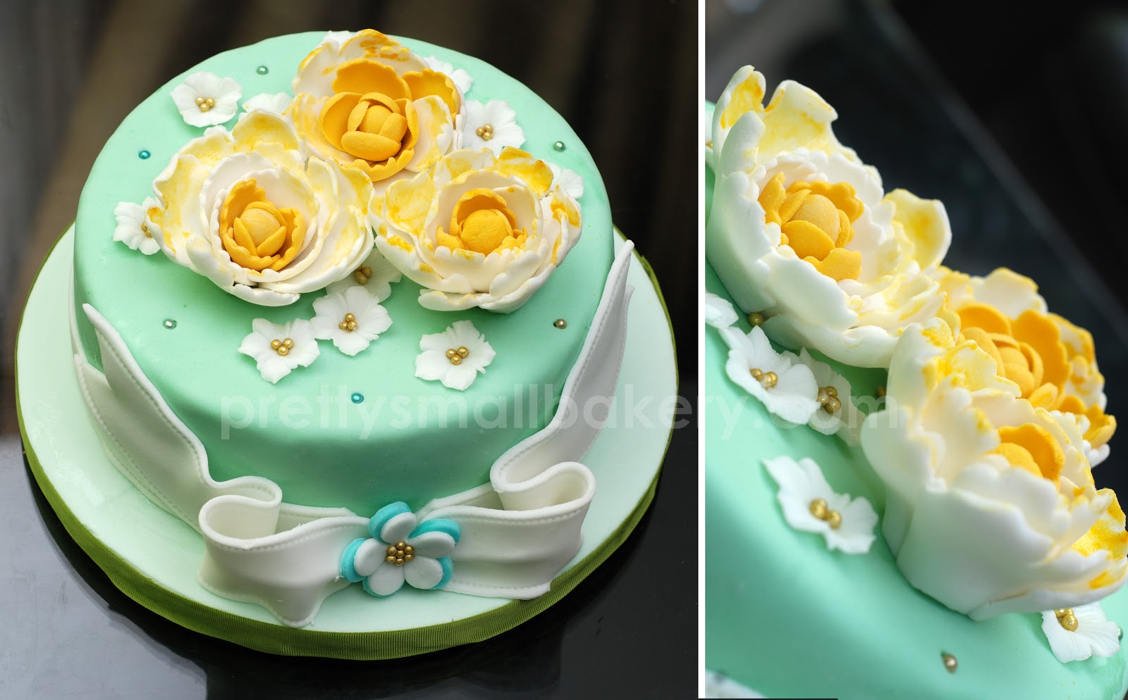 kek hantaran THEME KUNING & CYAN Prettysmallbakery kek hantaran THEME KUNING & CYAN Prettysmallbakery