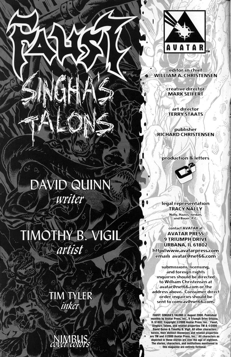 Read online Faust: Singha's Talons comic -  Issue #4 - 4