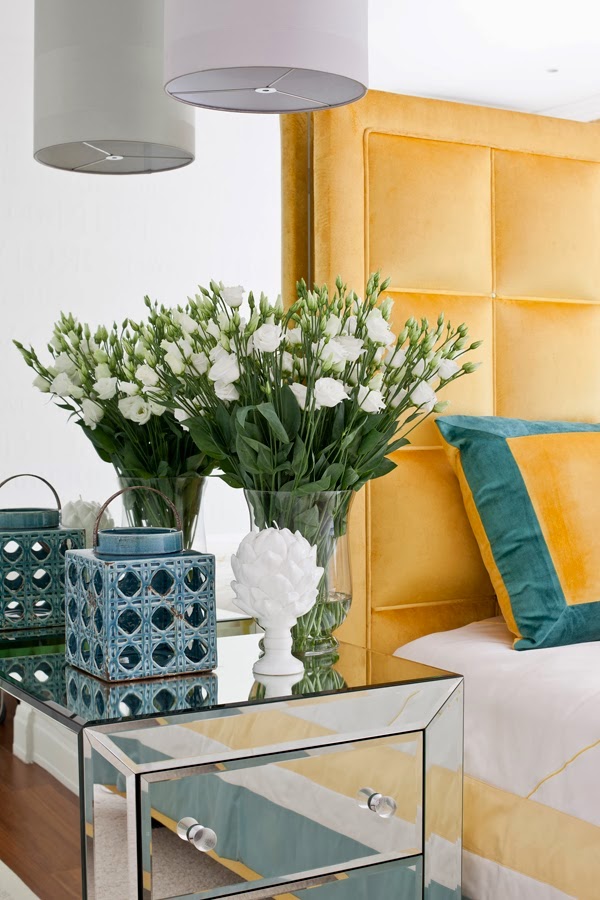 Apartamento decorado em azul e amarelo. Blog Achados de Decoração Apartamento decorado em azul e amarelo. Blog Achados de Decoração