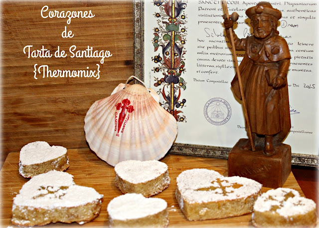 CORAZONES DE ♥♥TARTA DE SANTIAGO♥♥ {THERMOMIX}