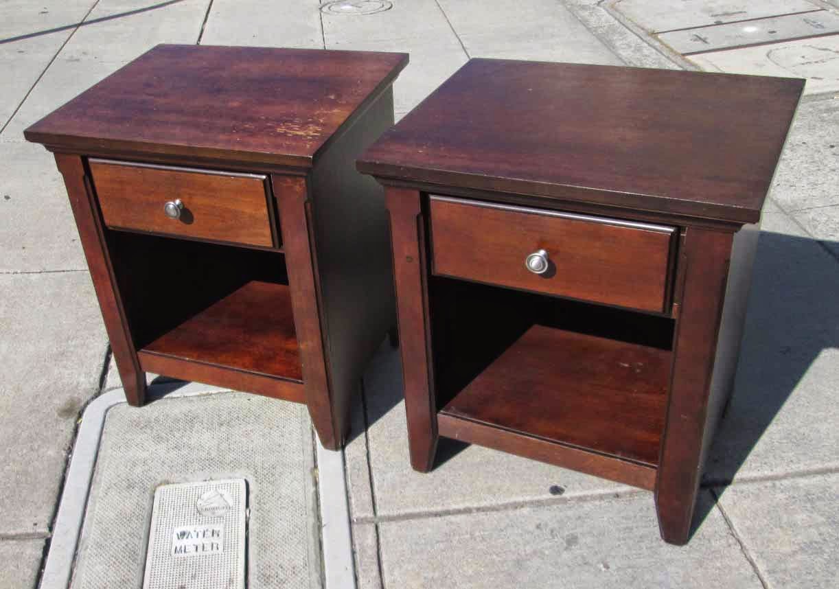 UHURU FURNITURE & COLLECTIBLES SOLD Pair 1Drawer Nightstands 70