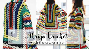 Abrigo tejido con ganchillo con punto de abuelita / Paso a paso