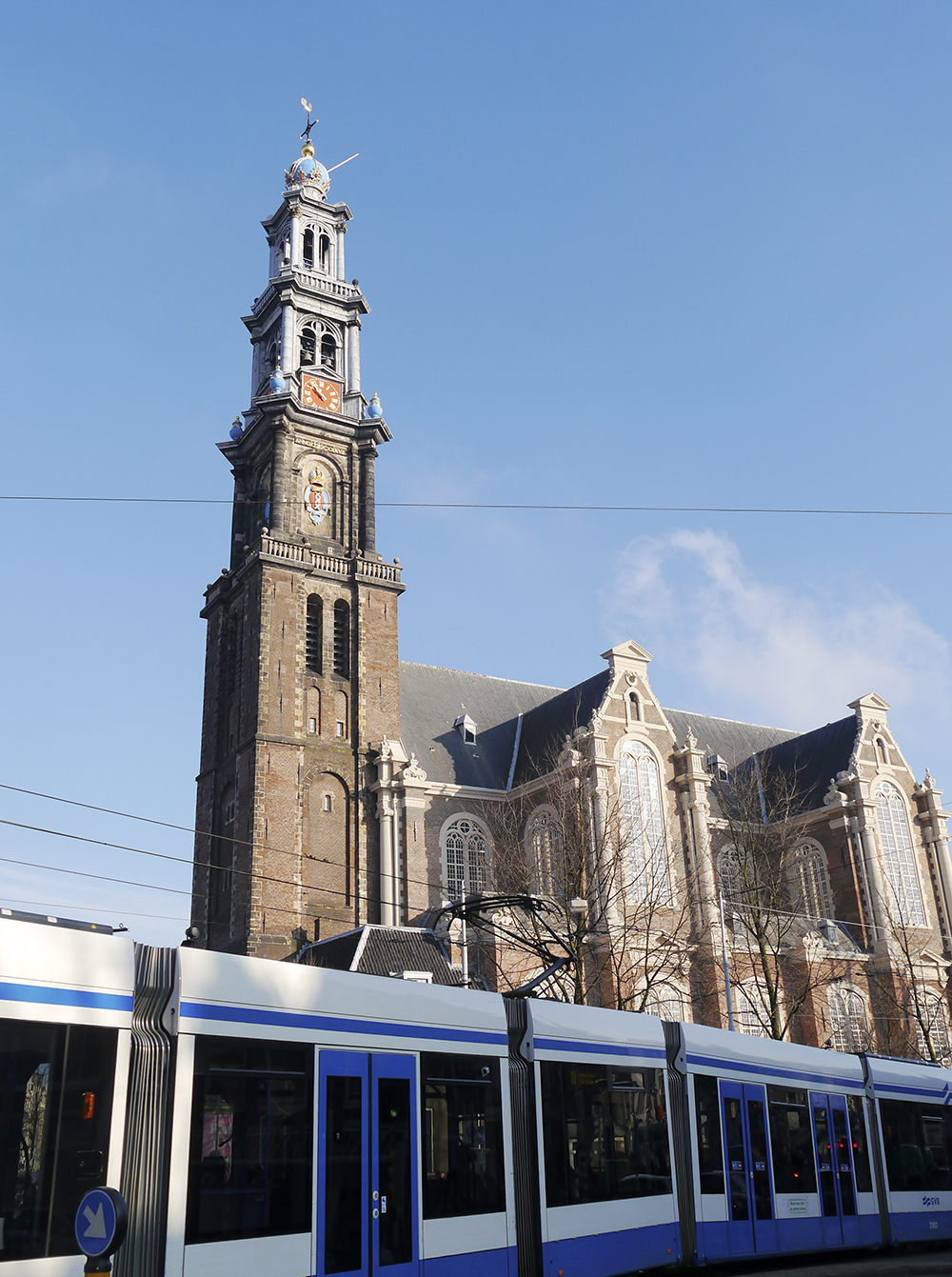 Westerkerk Bell Tower in Amsterdam