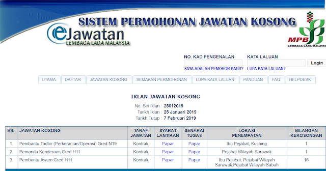 Jawatan Kosong di Lembaga Lada Malaysia (LADA) - 7 Februari 2019 Jawatan Kosong di Lembaga Lada Malaysia (LADA) - 7 Februari 2019