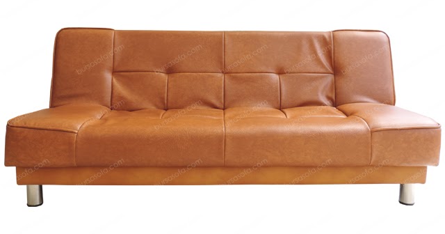Sofa Bed Mauryn Nugget Bursa, Tan Leather Sleeper Couch