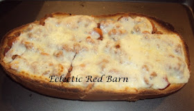 Eclectic Red Barn: Pizza bread with melted cheese