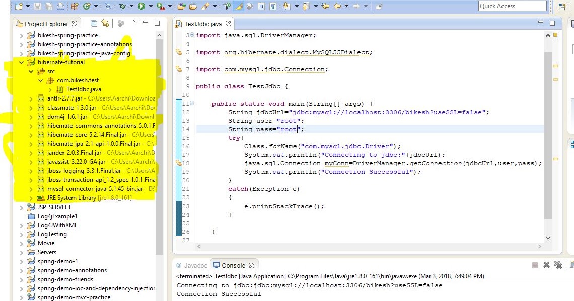 Think like a compiler.: 19.0 Hibernate Project setup