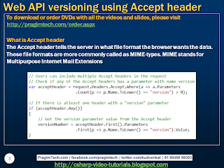 Sql server, .net and c# video tutorial: Web API versioning using accept ...