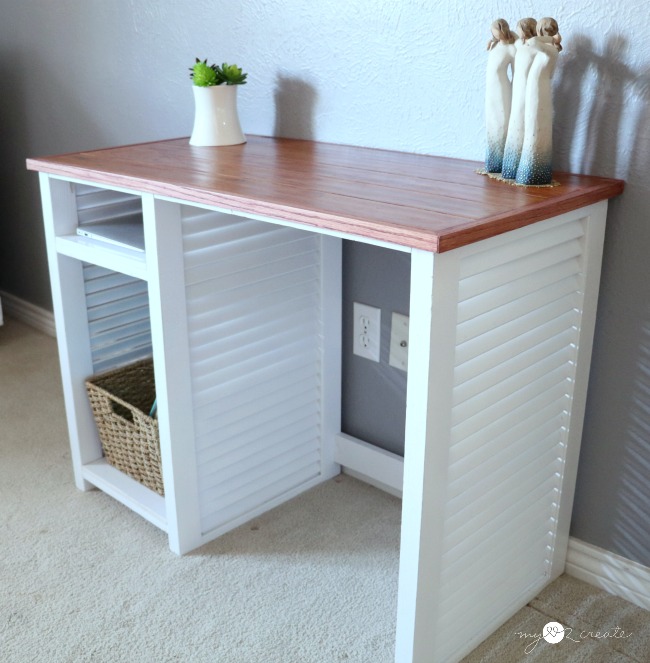 repurposed shutter desk my