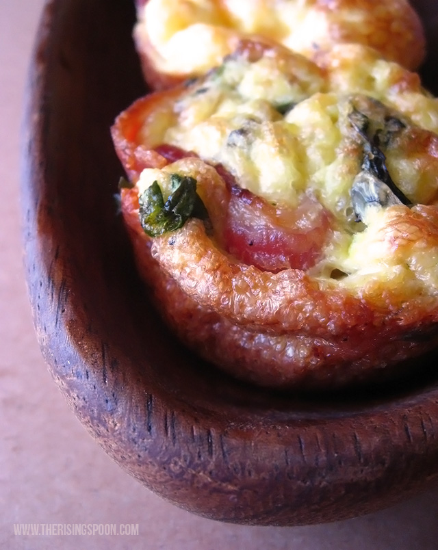 Bacon, Egg, Cheddar & Kale Breakfast Muffins The Rising Spoon