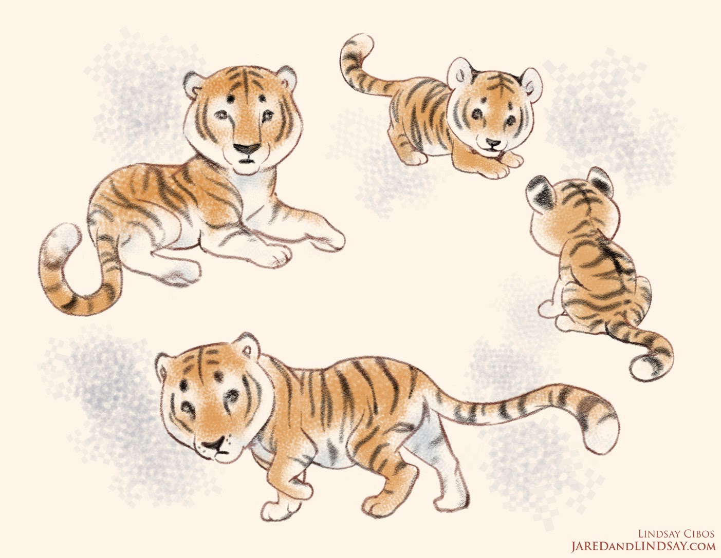 Lindsay Cibos' Art Blog Tiny Tigers