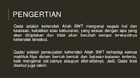 Kumpulan Materi Agama Definisi Pengertian Iman Kepada Qada Dan Qadar