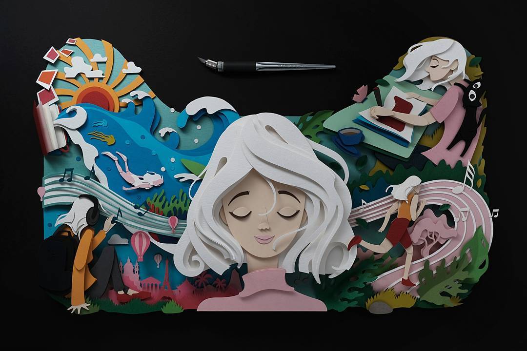 paper cut illustration art 1