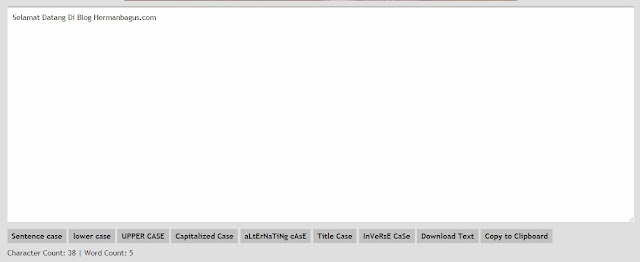 Cara mengubah penulisan kapitalisasi huruf besar atau kecil secara online