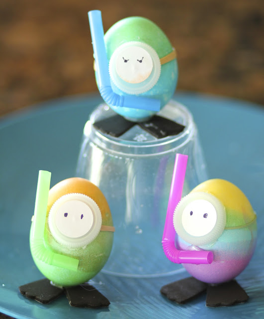 dye-ving easter eggs