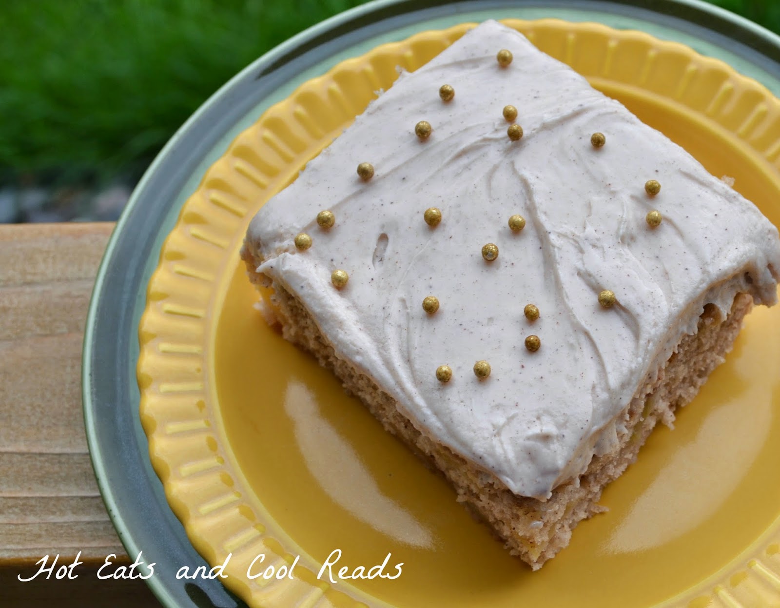 Apple Cinnamon Cake with Cinnamon Cream Cheese Frosting Recipe and a