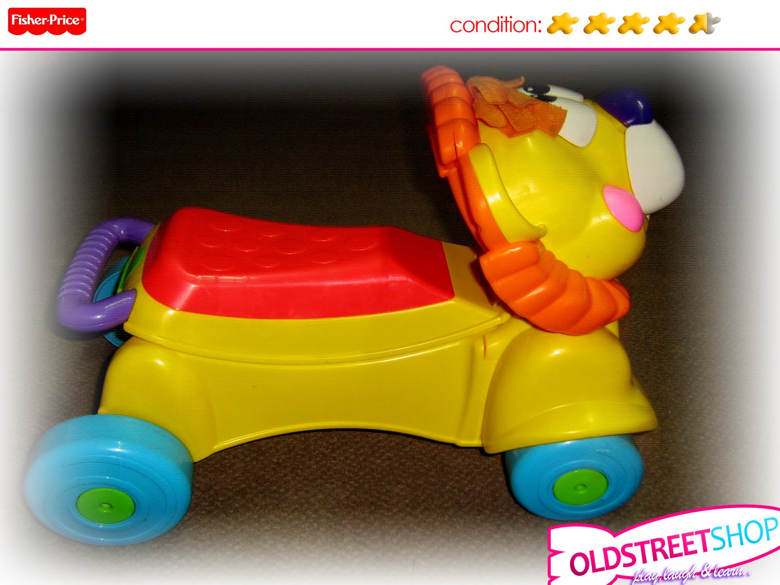 oldstreetshop: Fisher Price Stride to Ride Lion