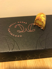 Chocolate Chilli Mango, yuzu hazelnut gianduja